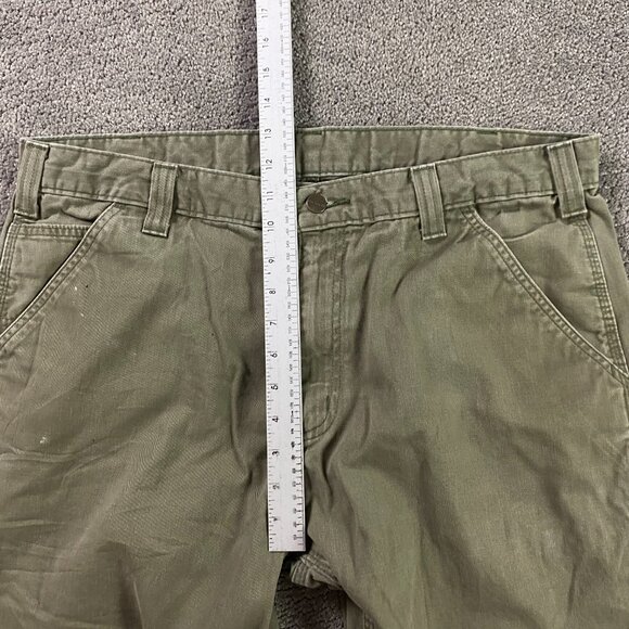 Carhartt B324 ARG Pants Men's 38 x 30 Fits 37.5 x 29 Green Canvas Carpenter - Picture 13 of 16